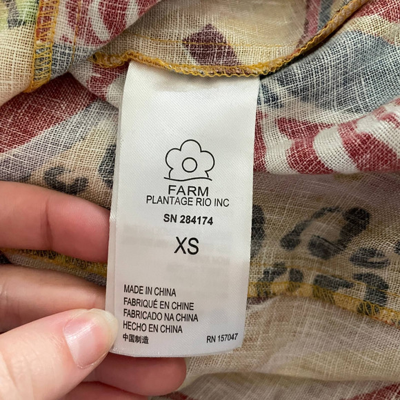 Farm Rio Linen Banana Midi Dress - Picture 6 of 6